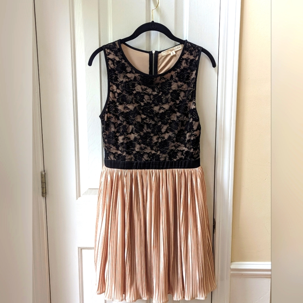 Lace and Pleated Dress